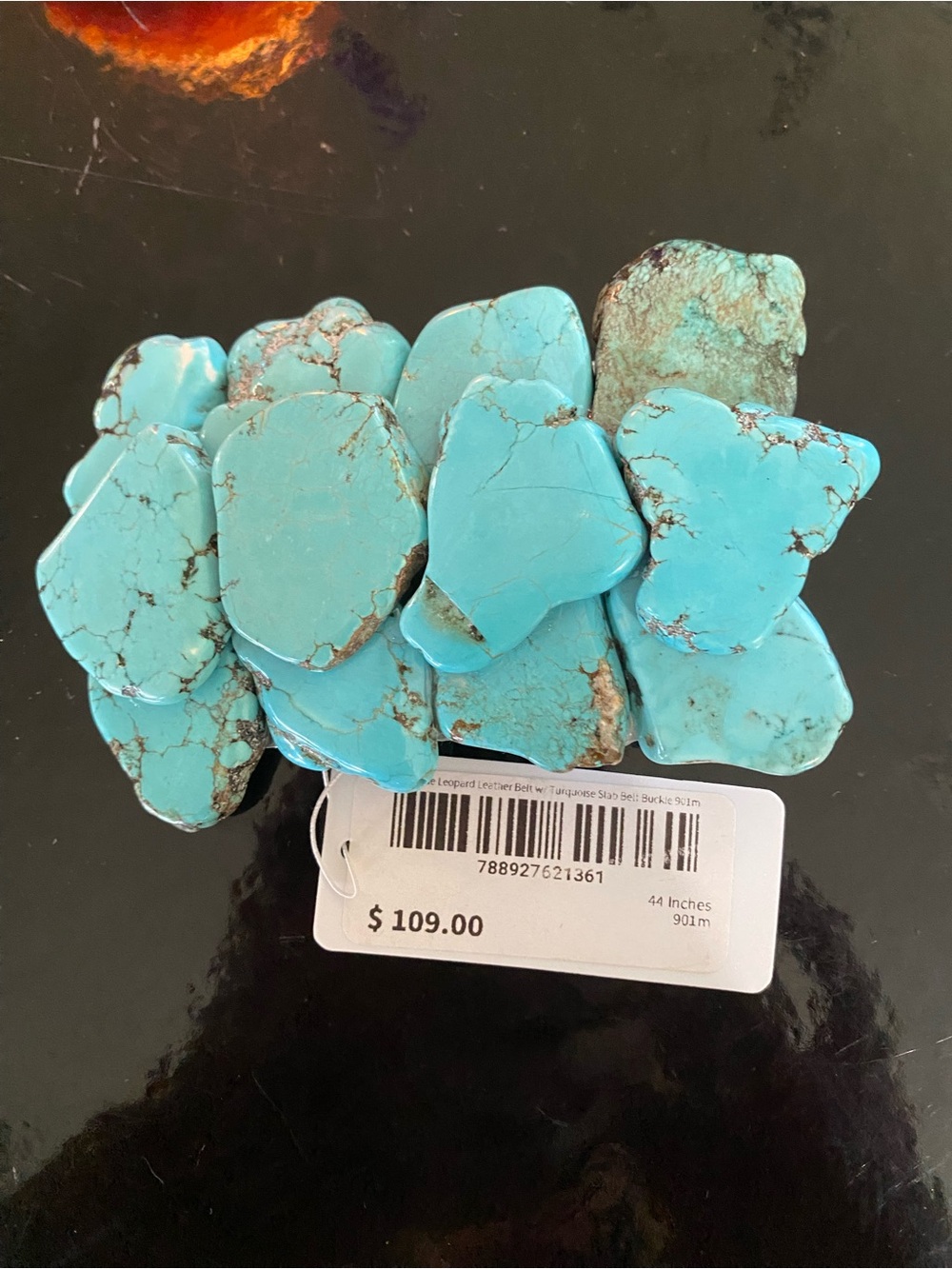 Authentic Real Turquoise Slab Belt Buckle. Never used with Tags. Men or women’s - Picture 2 of 10